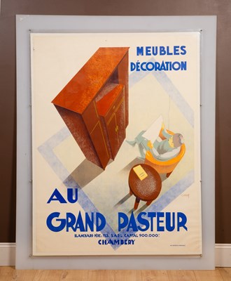 Lot A framed Charles Villot original 1930's poster