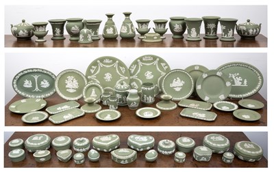 Lot 283 - Large collection of sage green Wedgwood...