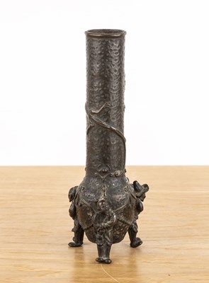 Lot 457 - Bronze cylindrical vase Japanese, Meiji period...