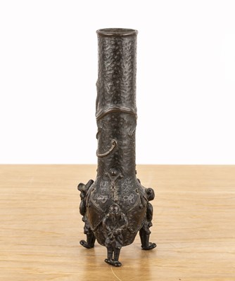 Lot 457 - Bronze cylindrical vase Japanese, Meiji period...