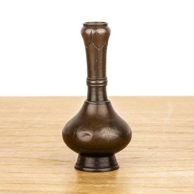 Lot 261 - Small bronze Shisou tulip neck vase Chinese,...