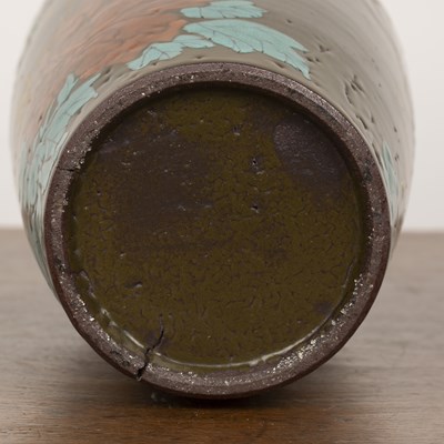 Lot 297 - Dark green ground vase Chinese, possibly Bizen...