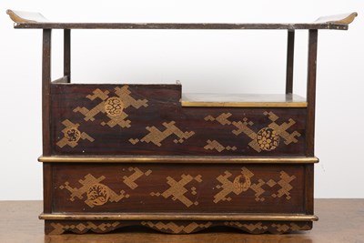 Lot 71 - Inlaid table cabinet Japanese, the cabinet...