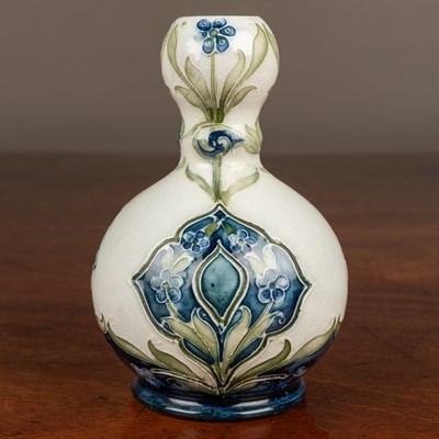 Lot 138 - A later Macintyre Florianware gourd-shaped vase