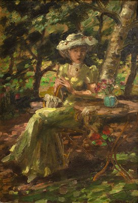 Lot 546 - Matthijs Marius (1839-1917) Afternoon tea in...