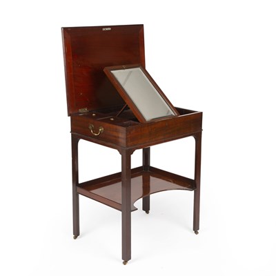 Lot 122 - A George III mahogany dressing table with a...
