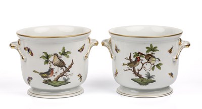 Lot 130 - A pair of Herend porcelain Rothschilds birds...