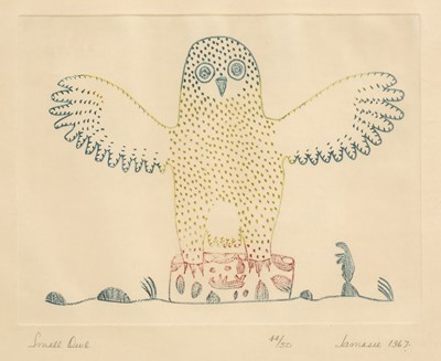 Lot 189 - Jamasie Teevee (1910-1985) 'Small owl',...