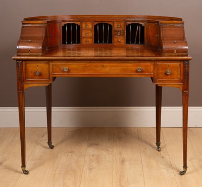 Lot 104 - A mahogany Carlton House desk