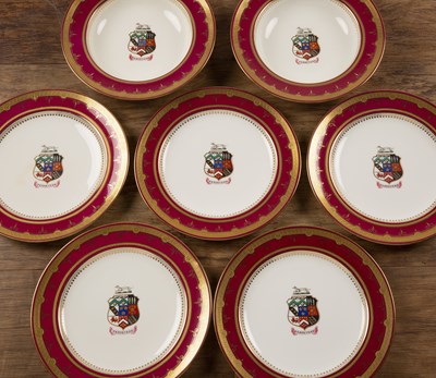 Lot 302 - Collection of Minton armorial crested china...