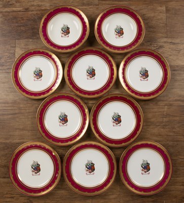 Lot 302 - Collection of Minton armorial crested china...