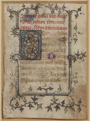 Lot 131 - Illuminated book of hours possibly 13th...