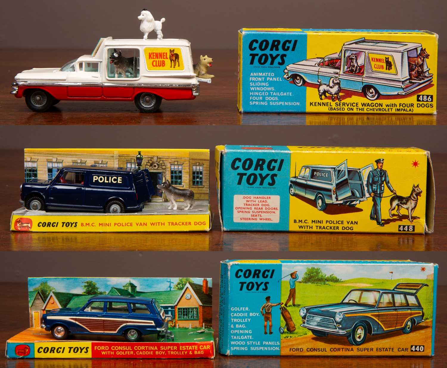 Lot 166 - Three Corgi die-cast vehicles