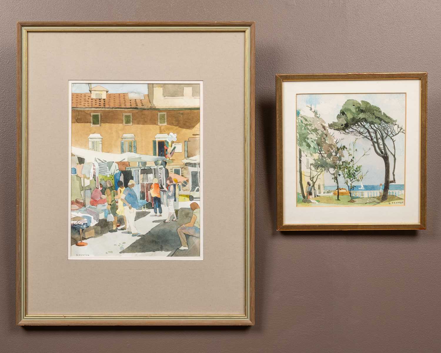 Lot 200 - Sam Fenton, two Mediterranean watercolours