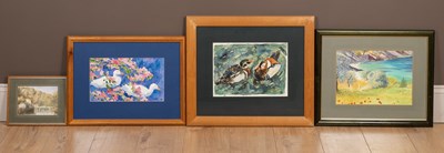 Lot 202 - Andy Waite, two watercolours together with two further pictures