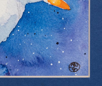 Lot 202 - Andy Waite, two watercolours together with two further pictures