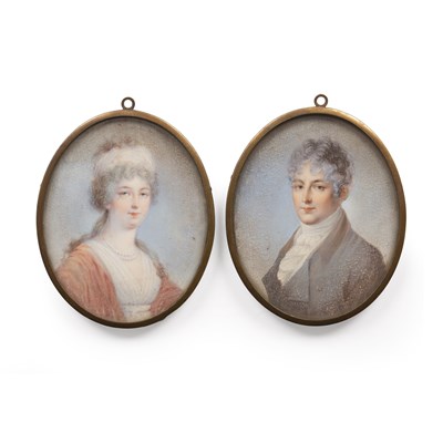 Lot 76 - 19th century English school A pair of oval...