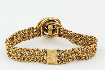 Lot 92 - An Austro Hungarian gold bracelet, of flexible...