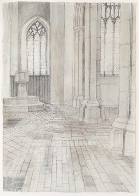 Lot 111 - Valerie Thornton (1931-1991) Church Interior,...