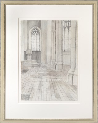 Lot 111 - Valerie Thornton (1931-1991) Church Interior,...