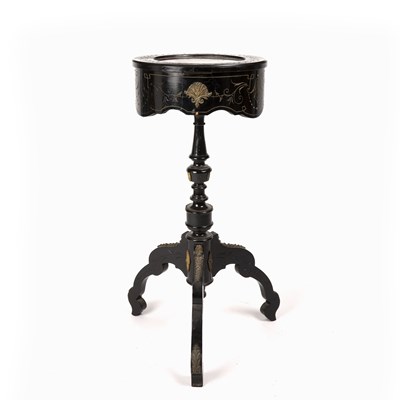Lot 115 - A late 19th/early 20th century French ebonised...
