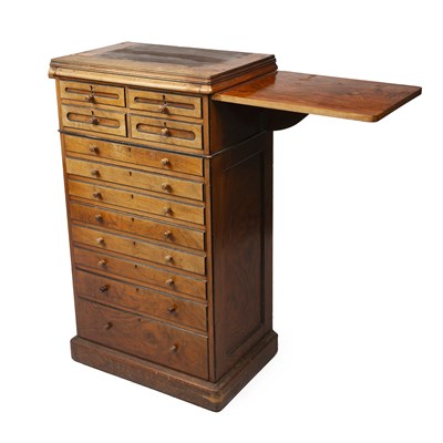 Lot 128 - A late Victorian walnut collectors cabinet of...