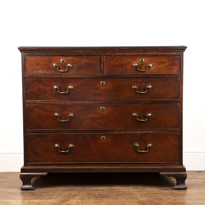 Lot 77 - Mahogany chest of drawers 18th Century, with...
