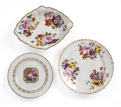 Lot 136 - Two early 19th century Derby porcelain dishes...