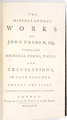 Lot 501 - Dryden (John) The Miscellaneous Works... in...