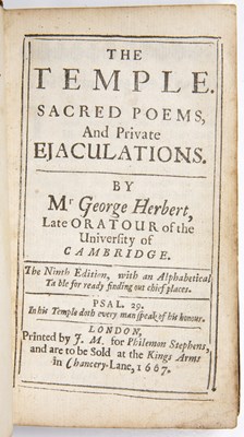 Lot 510 - Herbert (George) 'The Temple. Sacred Poems and...