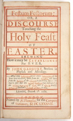 Lot 546 - Late 17th century London binding:- 'Festum...