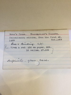 Lot 554 - The Doves Press, Hammersmith London:...