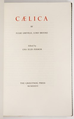 Lot 559 - Greynog Press:- Fulke Greville, Lord Brooke...
