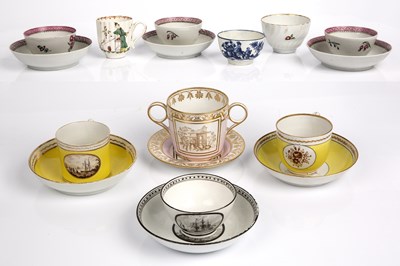 Lot 143 - Worcester and Caughley tea wares to include...