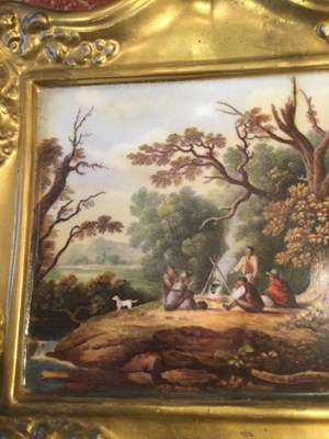 Lot 147 - A 19th century Derby porcelain plaque Chepstow...