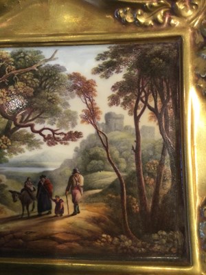 Lot 147 - A 19th century Derby porcelain plaque Chepstow...