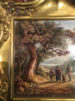 Lot 147 - A 19th century Derby porcelain plaque Chepstow...