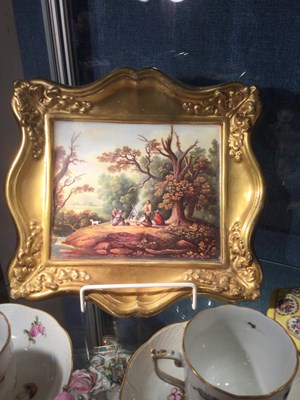 Lot 147 - A 19th century Derby porcelain plaque Chepstow...