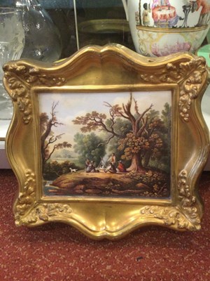 Lot 147 - A 19th century Derby porcelain plaque Chepstow...