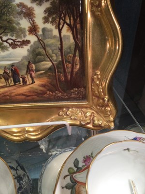 Lot 147 - A 19th century Derby porcelain plaque Chepstow...