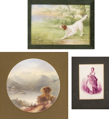 Lot 148 - A Berlin porcelain plaque, 7cm x 10cm,...