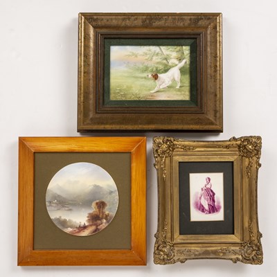 Lot 148 - A Berlin porcelain plaque, 7cm x 10cm,...