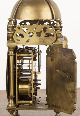 Lot 95 - Brass Lantern Clock case by Thomas Dyde of...