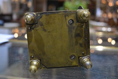 Lot 95 - Brass Lantern Clock case by Thomas Dyde of...