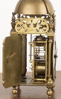 Lot 95 - Brass Lantern Clock case by Thomas Dyde of...