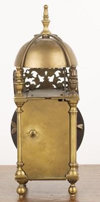 Lot 95 - Brass Lantern Clock case by Thomas Dyde of...