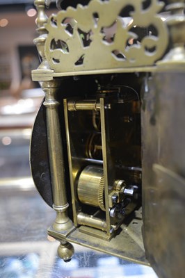 Lot 95 - Brass Lantern Clock case by Thomas Dyde of...