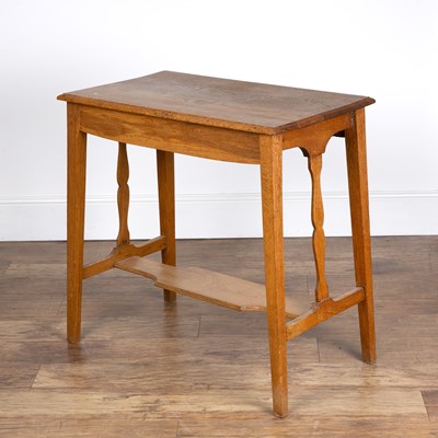 Lot 80 - In the manner of Liberty & Co oak, side table...