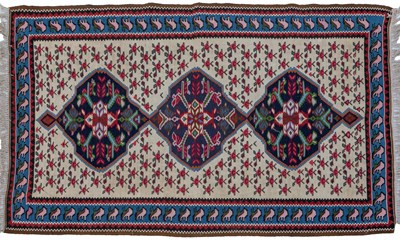 Lot 259 - A Senneh Kelim rug together with a Tekke Turkmen prayer mat