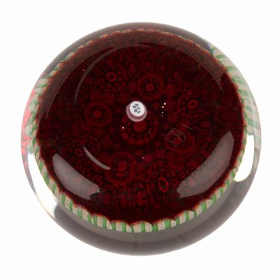 Lot 402 - A 20th century millefiori paperweight possibly...